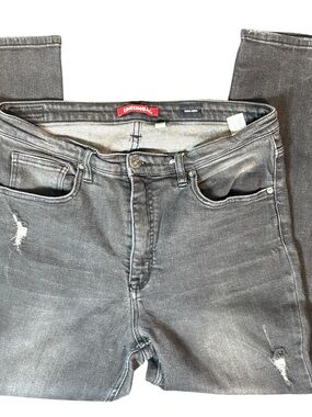 Unionbay Gray High Rise Distressed Skinny Jeans Size 17